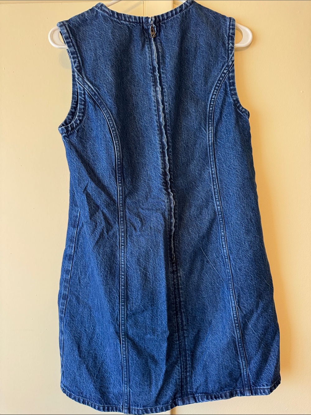 Abercrombie & Fitch Dark Blue Sleeveless Denim Mini Dress - Picture 5 of 7